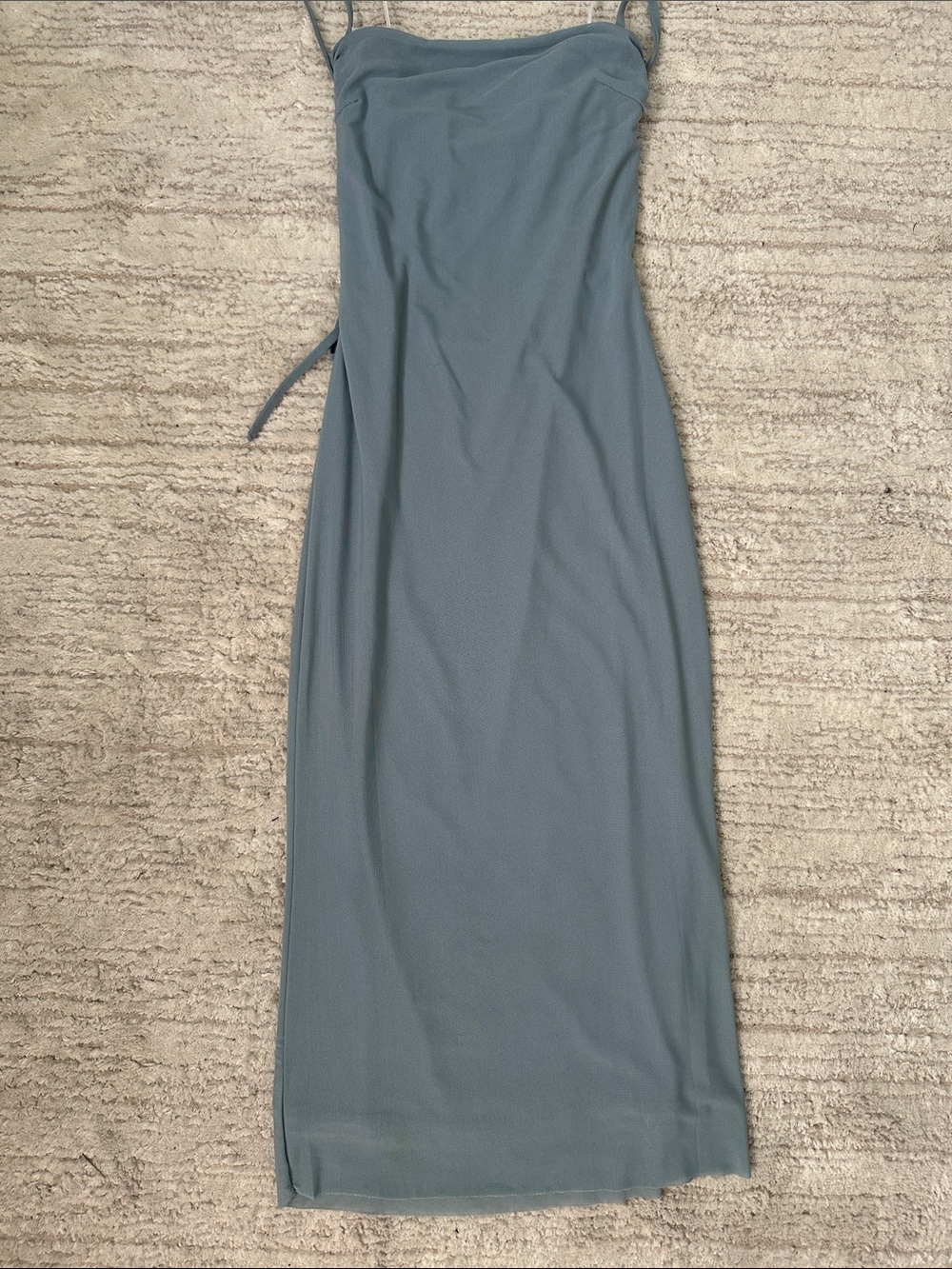 Hello Molly Slate Blue Maxi Slip Dress